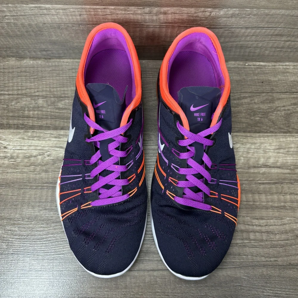 Nike Free TR 6 Blue Purple Orange Womens US Size 8 833413-500 Running Shoes